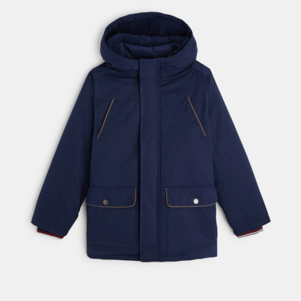 Avis Parka doublée en moumoute sherpa bleu garçon OKAIDI 2