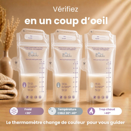 Avis Sachets de conservation du lait maternel avec indicateur de température Balulu 4