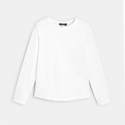 Avis T-shirt basique motif cœur blanc fille OKAIDI 1