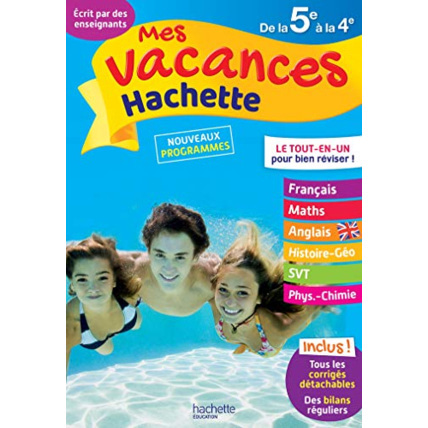 Avis Mes Vacances Hachette - De la 5e à la 4e - Cahier de vacances 2022 Hachette Éducation 1