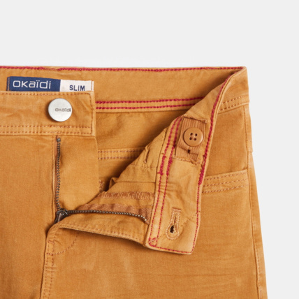 Avis Pantalon slim bi-strech marron garçon OKAIDI 3