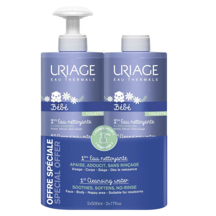 Avis Lot de 2 Bébé 1ère eau nettoyante Uriage 1