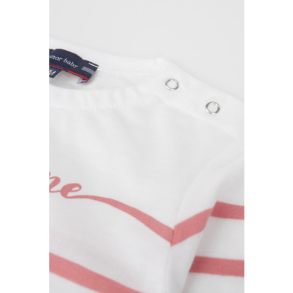 Avis Marinière "ma sirène" Baby - coton léger - Milk/Lantana ARMOR-LUX 4