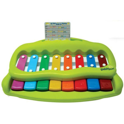 Piano D'Éveil Musical Oxybul - Mon Premier Piano 12-36 Mois | 5 Touches + Xylophone 5 Lames & 2 Baguettes