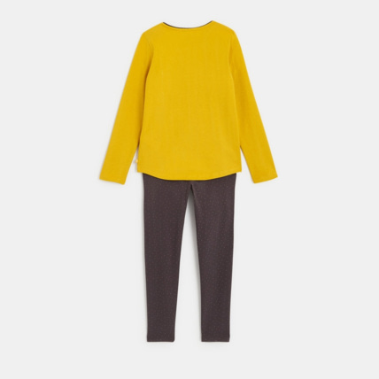 Avis Pyjama 2 pièces en jersey motif chat jaune fille OKAIDI 4