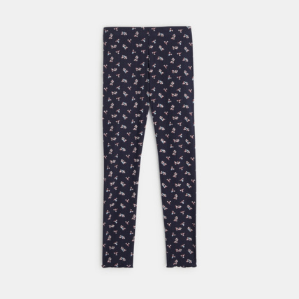 Avis Legging côtelé imprimé floral bleu fille OKAIDI 2