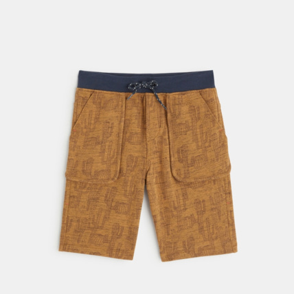 Avis Bermuda en molleton imprimé motif cactus marron garçon OKAIDI 2
