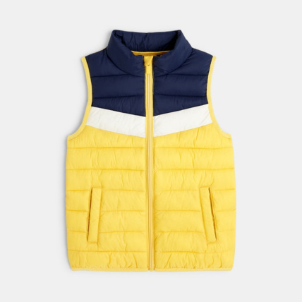 Doudoune sans manches colorblock jaune garcon OKAIDI Comparateur Avis Prix