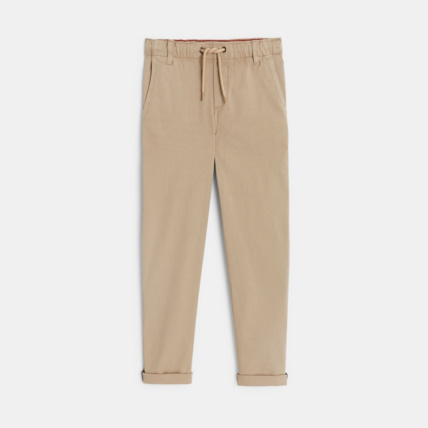 Avis Pantalon large à enfiler beige garçon OKAIDI 1