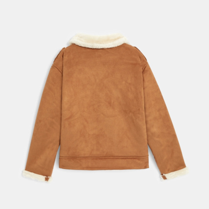 Avis Blouson en fausse peau retournée marron fille OKAIDI 3