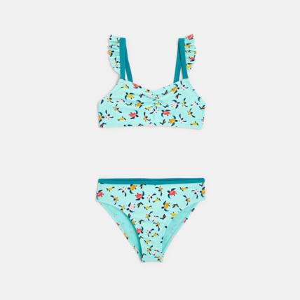 Maillot de bain 2 pieces bleu fille OKAIDI Comparateur Avis Prix
