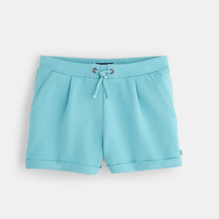 Avis Short en molleton uni bleu fille OKAIDI 1