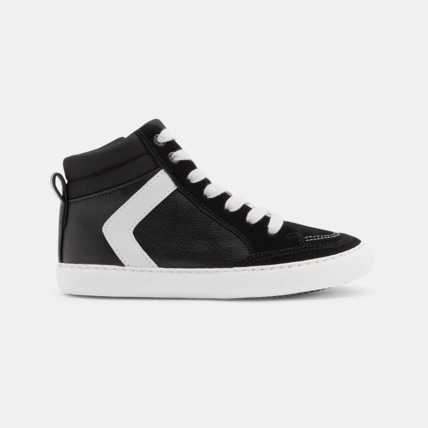 Avis Baskets mid mix matières à lacets noires garçon OKAIDI 1