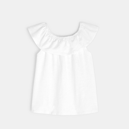 Avis T-shirt volanté blanc fille OKAIDI 1