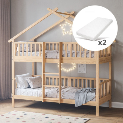 Avis Lit cabane superposé avec matelas Maison Petite Amélie 1