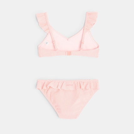 Avis Maillot de bain 2 pièces rayé orange fille OKAIDI 3