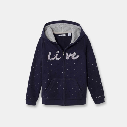 Avis Sweat-shirt à capuche bleu fille OKAIDI 1