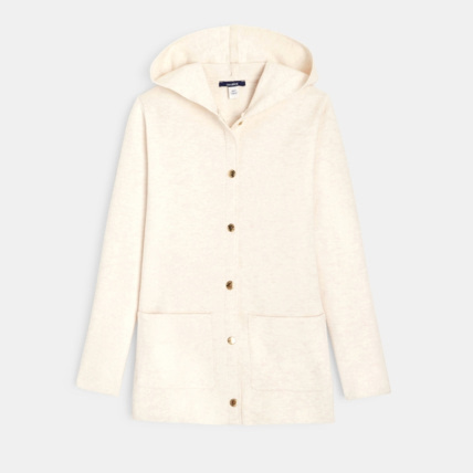 Avis Long gilet à capuche beige fille OKAIDI 1