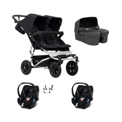 Avis Poussette Double  Duet V3.2 + Nacelle Jumeaux + 2 Coques Cybex Aton 5 Mountain Buggy 1