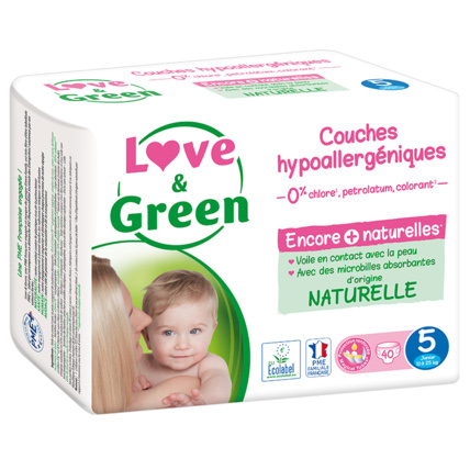 Couches Love and Green - Couches et lingettes pour bébé - vertbaudet
