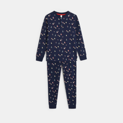 Avis Pyjama 2 pièces en jersey imprimé bleu garçon OKAIDI 1