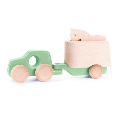 Avis Jouet en bois - Voiture remorque avec cheval en bois Mon Lit Cabane 1