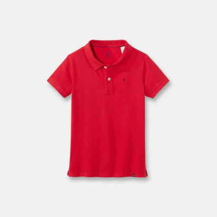 Avis Polo piqué uni rouge garçon OKAIDI 1