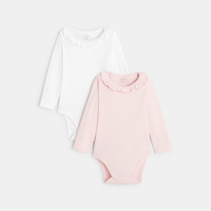 Avis Body maille côtelée et col volant (lot de 2) OBAÏBI 1