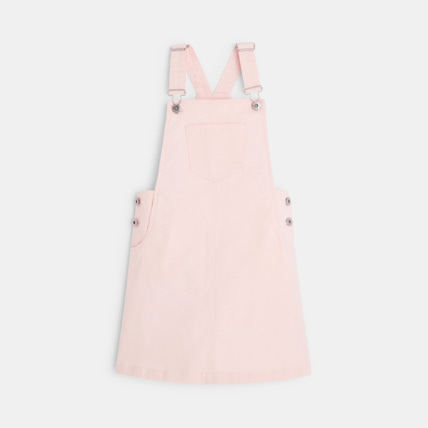Avis Robe salopette en toile unie rose fille OKAIDI 1