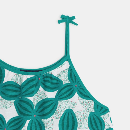 Avis Robe imprimée de grandes fleurs verte fille OKAIDI 3