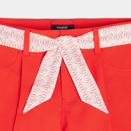 Avis Short imprimé ceinturé rouge fille OKAIDI 3