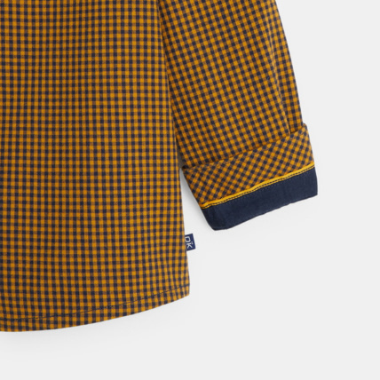 Avis Chemise à carreaux à manches ajustables jaune garçon OKAIDI 2