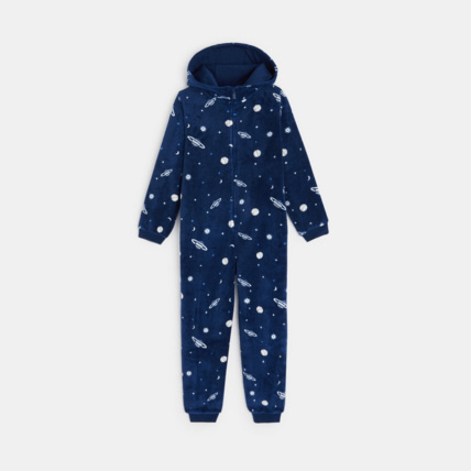 Avis Pyjama-combi à capuche en éponge bleu garçon OKAIDI 1