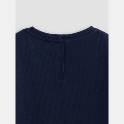 Avis Robe maille quiltée à message bleue fille OKAIDI 4