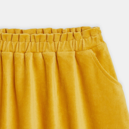 Avis Jupe courte en velours côtelé jaune fille OKAIDI 2