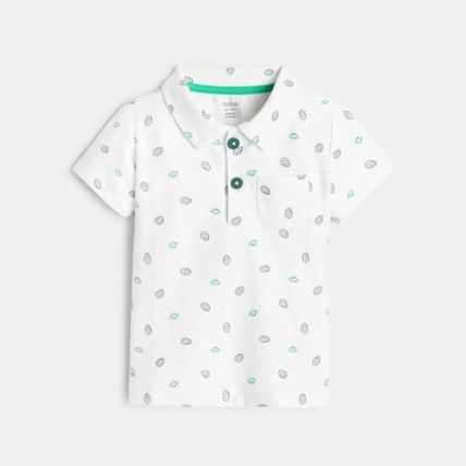 Avis Polo fantaisie imprimé singes et feuilles OBAÏBI 1
