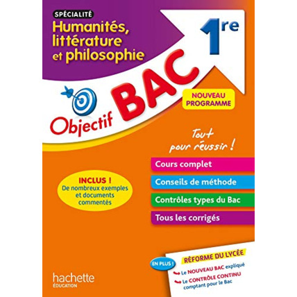 Avis Objectif Bac - Spécialité Humanités, littérature et philosophie - 1re Hachette Éducation 1