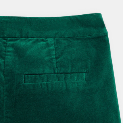 Avis Short en velours lisse stretch vert fille OKAIDI 4