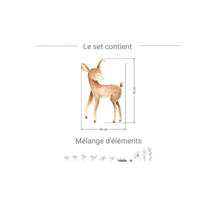 Avis Stickers Bambi et fleurs Mon Lit Cabane 5