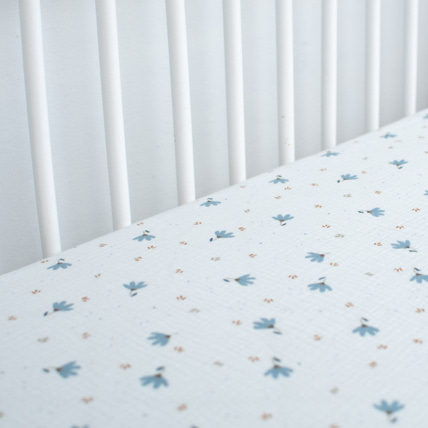 Avis Drap-housse en gaze de coton, Bleuet Sevira Kids 5