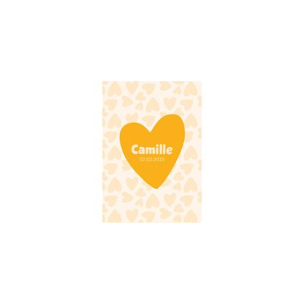 Avis Faire-Part de Naissance Personnalisable - Cœurs LES PETITS CITRONS 1
