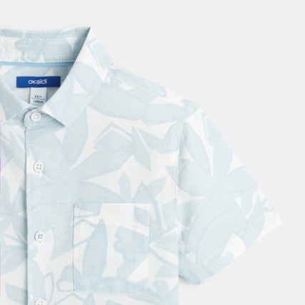 Avis Chemise imprimée manches courtes bleue garçon OKAIDI 3