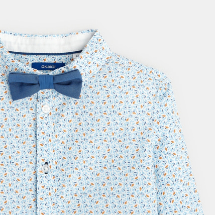 Avis Chemise imprimée + nœud papillon bleue garçon OKAIDI 3