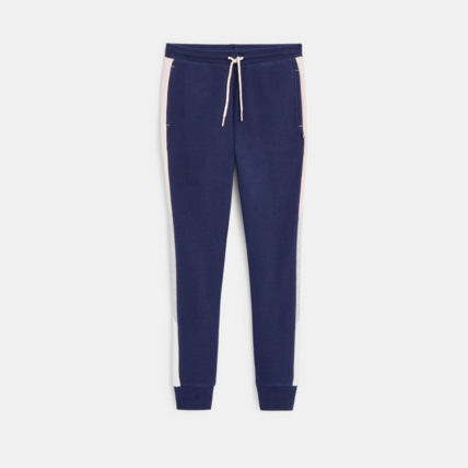 Avis Pantalon de jogging à bande côté bleu fille OKAIDI 2