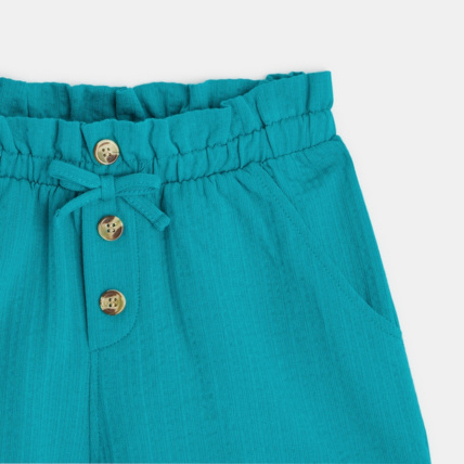 Avis Short taille haute uni bleu fille OKAIDI 3