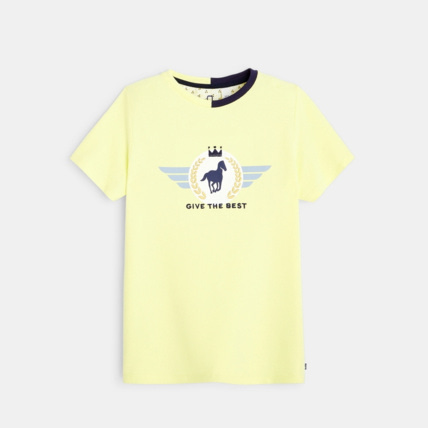 Avis T-shirt à message jaune garçon OKAIDI 1