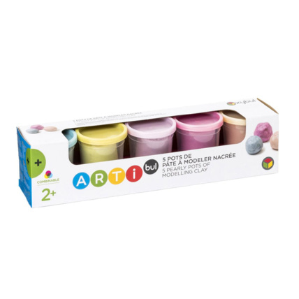 Avis 5 pots de pâte à modeler nacrée Oxybul 1