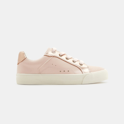 Avis Tennis mix matières irisées à lacets roses fille OKAIDI 1