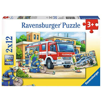 Avis Puzzle - Police et pompiers - 2x12 pièces RAVENSBURGER 1