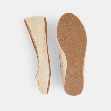 Avis Ballerines pailletées avec fleur tulle jaunes fille OKAIDI 3